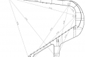 Obr. 6 - Náčrt pro proměření geometrie rámů Východní tribuny