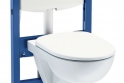 Montážní prvek Geberit pro WC s bezdotykovým ovládacím tlačítkem splachování Sigma10 a WC mísou