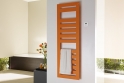 Elektrický koupelnový radiátor Zehnder Metropolitan Spa s dálkovým ovládáním, splňující evropskou směrnici EcoDesign.