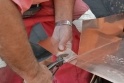 Detail úpravy měděného plechu při oplechování vikýře