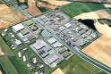 Vizualizace průmyslové zóny Marquion na vodní cestě Seina-severní Evropa