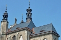 Kutná Hora – Sedlec – Kaple všech svatých s kostnicí – vlevo celkový pohled, vpravo detail na volské oko.