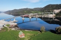 Výstavba mostu přes fjord Astfi orden, Norsko
