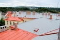 Oprava střechy, výměna krytiny a poškozených částí krovu ZŠ U Santošky v Praze 5.