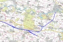 Vysokorychlostní trať z Běchovic do Poříčan - východní část mapy