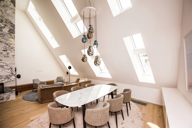 Nový penthouse v historické Vídni - luxusní nemovitost N°10 je novou, nevšední dominantou