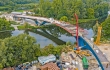 Elegantním obloukem s pomocí bednění PERI v rekordním čase přes řeku Neckar