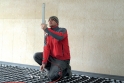 Nastavení výšky litého cementového potěru
CEMFLOW® pomocí trojnožek nad předem
položené části podlahového souvrství